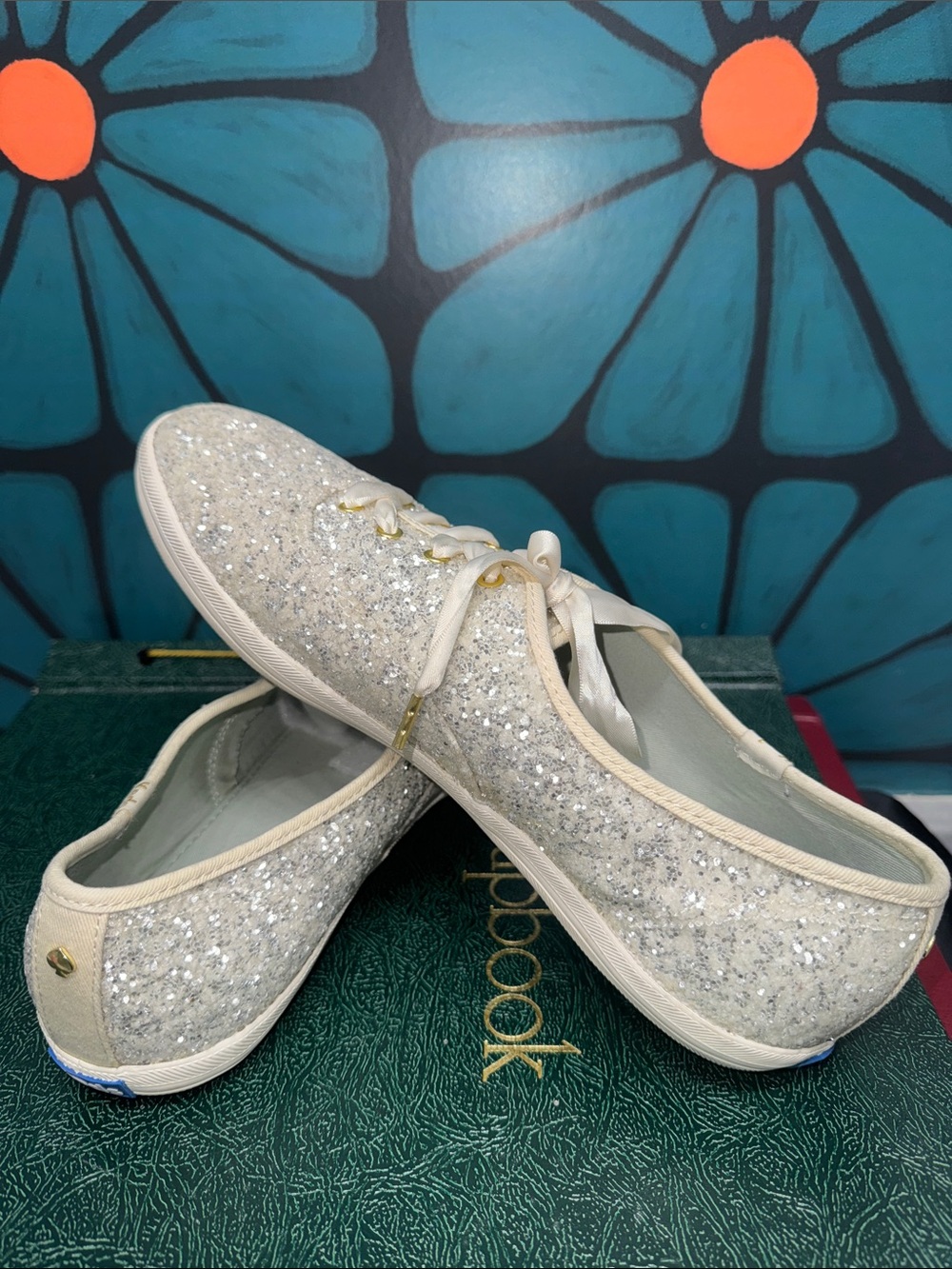 Keds Women's Glitter Sneakers - Silver Cream Size 11
